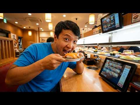 INSIDE the WORLD'S LARGEST "Revolving Sushi" Restaurant in Tokyo Japan
