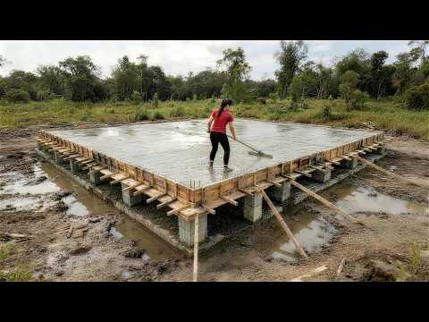 Talented Woman Builds a DREAM HOME in the Middle of a LAKE in 200 Days