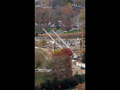 White House ballroom construction continues where East Wing once stood