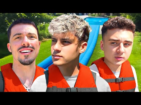 We Built A Water Slide In Our Backyard!