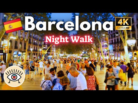 La Barcelona que Brilla 💃🏻 4K UHD Paseo Nocturno y Experiencias Únicas - con subtítulos