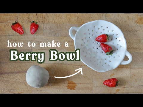 How to make a Ceramic Berry Bowl // Drape Mold Pottery