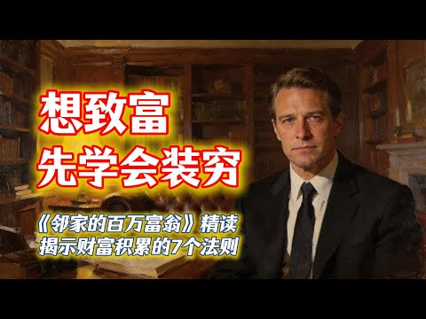 富人从不让你知道的秘密：真正的财富不是你赚多少，而是你留下多少！ |《邻家的百万富翁》精读！#财富自由 #财富思维 #精读好书 #好书分享 #个人成长