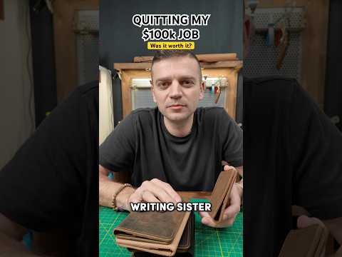 I quit my $100K job after a single meal—and turned my passion for leather.