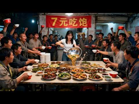The Anhui Huainan fast food is 7 yuan  and more than 30 dishes can be eaten freely. How much can it