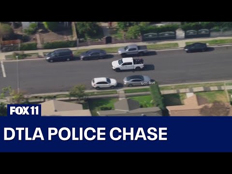 High-speed pursuit ends in foot chase