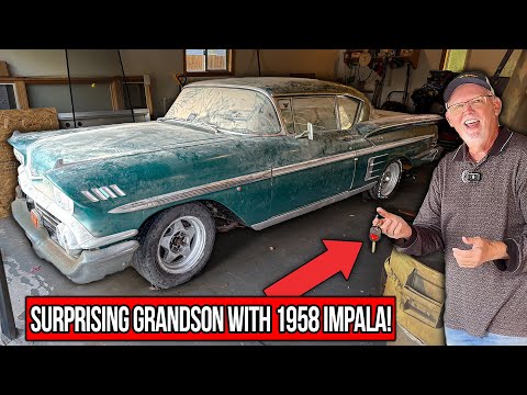 Surprising Grandson with Deceased Grandfather's 1958 Impala CLEANED For The First Time in 40 YEARS!