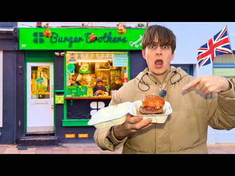 AMERICAN tries BRITISH BURGER!!! (First Time!)