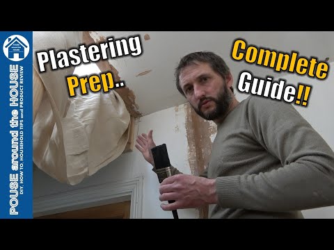 How to prep a wall for plastering. How to use bonding plaster. Skim coat preparation DIY Plastering!