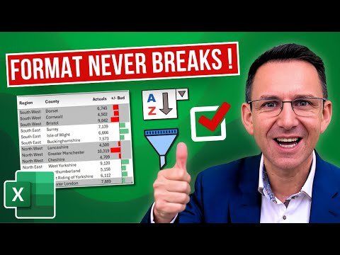 Excel Formatting That Never Breaks — Even When You Sort, Filter, or Add Rows