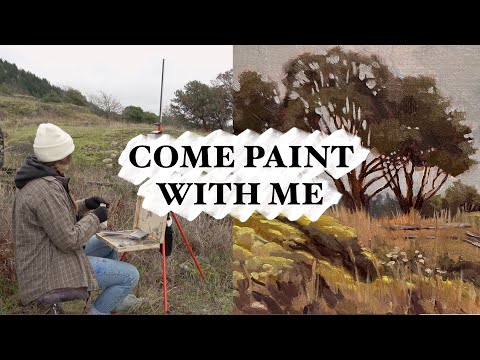 COME PAINT WITH ME // calm painting on a quiet beach, en plein air, art process discussion