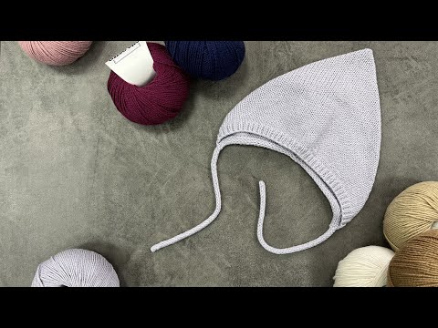 Чепчик/Шапка-капюшон. Краткий МК (как и из чего связать). Merinocot Lana Gatto.