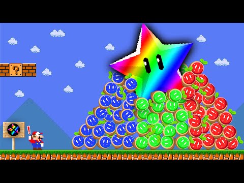 What if Mario Collect 999 Super Star tried to beat Super Mario Bros.?| POWER-UP MARIO
