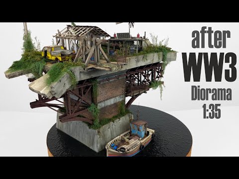 After World War III Diorama scale 1:35 / with epoxy resin water effect