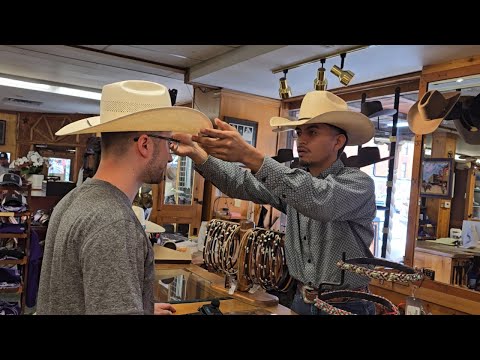 CUSTOM COWBOY HAT FITTING AT M. L. LEDDY'S TX🇺🇸
