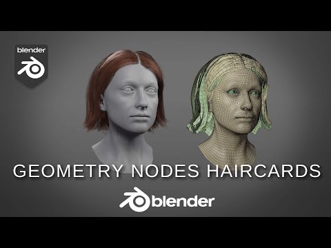 Geometry nodes hair card setup for Blender