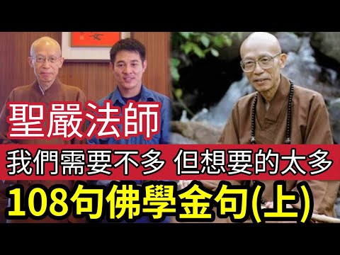 #佛禪 不聽後悔！我們需要的不多「但想要的太多」聖嚴法師108句佛學金句(上集) 從禪的觀點「談論成功方法與目標」 #四安 #生活禪修體驗