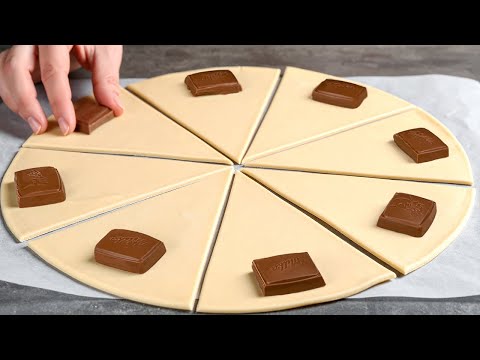 Die sind im Nu weg! Einfache Festtagssüßigkeiten: Nur Blätterteig und Schokolade!