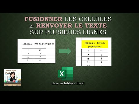 Fusionner des cellules et renvoyer le texte sur plusieurs lignes (EXCEL)