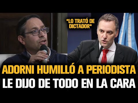 ADORNI HUMILLÓ A PERIODISTA QUE LE DIJO DE TODO EN LA CARA