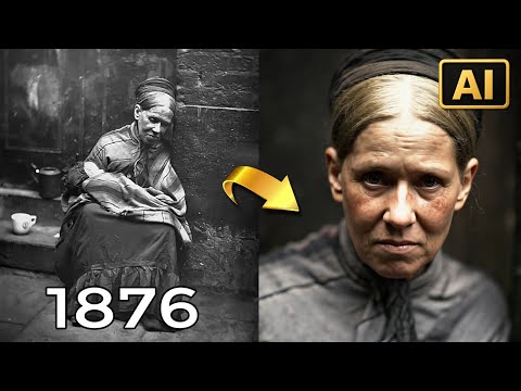 The REAL Street Life of VICTORIAN LONDON Brought to Life | 1870s Photographs Reanimated with AI