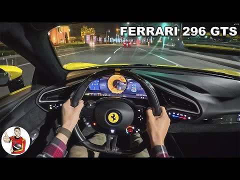 2023 Ferrari 296 GTS POV Night Drive (3D Audio)(ASMR)