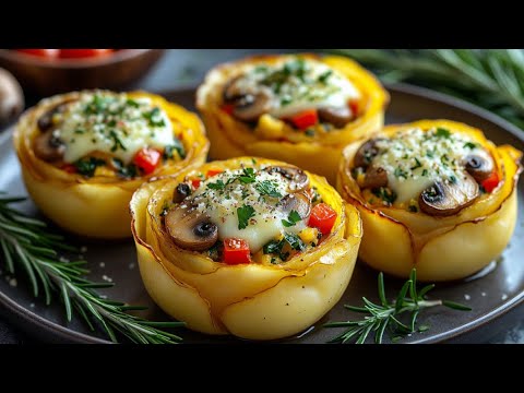 🎄Potato roses for the festive table – ready in just 15 minutes! 🎄