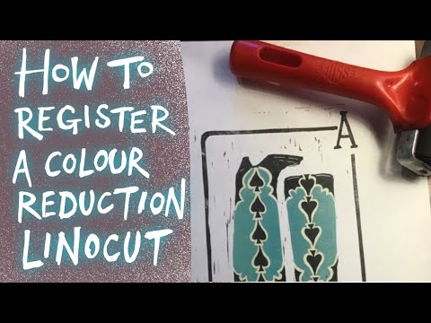 How to register a colour reduction lino print