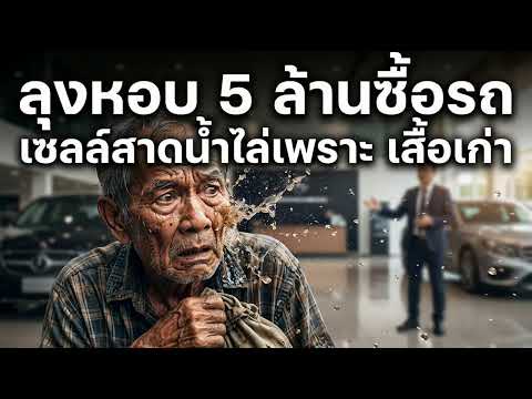 ลุงหอบ 5 ล้านซื้อรถ เซลล์สาดน้ำไล่เพราะ เสื้อเก่า