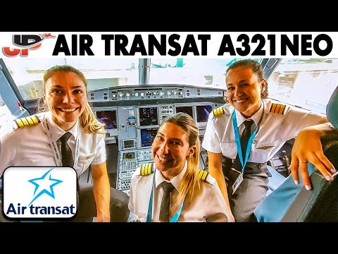 Airbus A321neo Max Fuel for nonstop Lima to Toronto in Air Transat cockpit