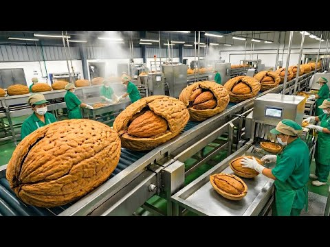 How Factories Produce Millions of Tons of Almonds Every Day (Full Process)