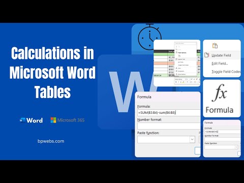 How to Perform Basic Calculations in Microsoft Word Tables
