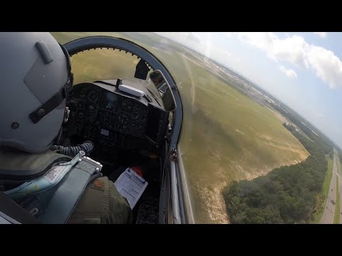 FLY WITH ME in a USAF T-38A Doing an Overhead Pattern to Land