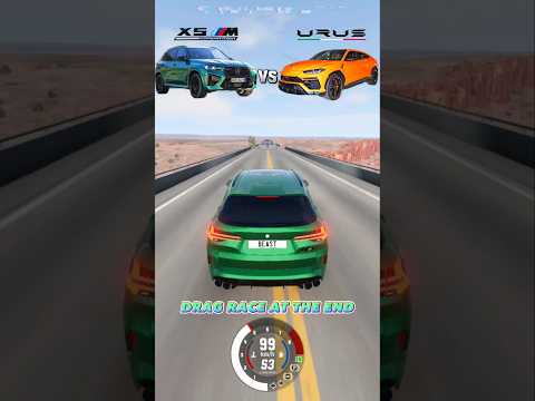 Lamborghini Urus vs BMW X5 M !  #beamngdrive #cars  #shorts