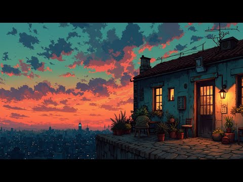 Retro Tokyo Vibes & Lofi Beats ~ Serene City Sunset Ambience for Relaxation