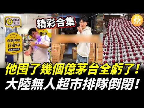 【精彩合集】成本87元的茅臺跌回300元，囤了幾個億的茅台全虧了！2年燒掉40億的中國無人超市，如今排隊倒閉！