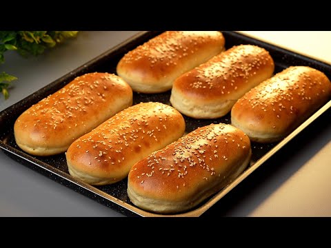 بدون تشكيل ولا تعب خبز الساندوتشات 🥖 عيش الفينو بعجينة سهلة و ناجحة ويفتح بدون سكين كمان