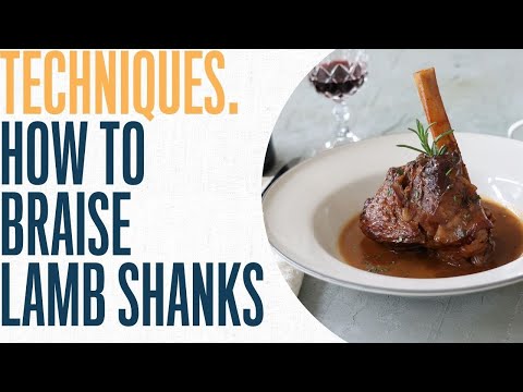 Learn how to braise lamb shanks and make a port wine sauce