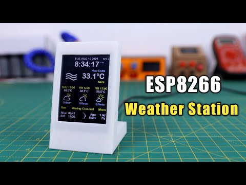 ESP8266 Weather Widget V2.0 || How to Make a Desktop Weather Display