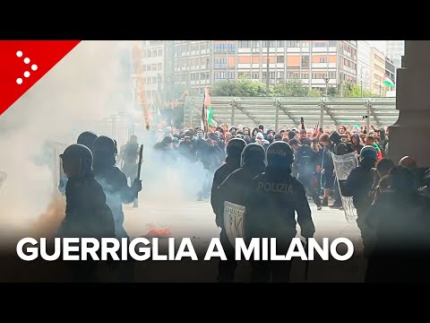 Milano, violenti scontri: è guerriglia nei dintorni della stazione Centrale