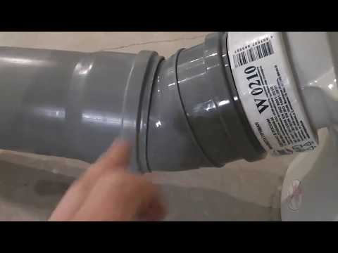 How to connect a toilet without a corrugated pipe.