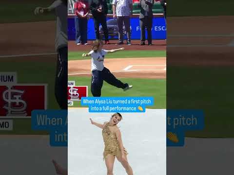 Alysa Liu can do it all 🤩 (via @MLB/TT)
