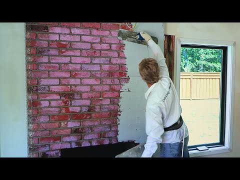 Brick Fireplace resurfacing
