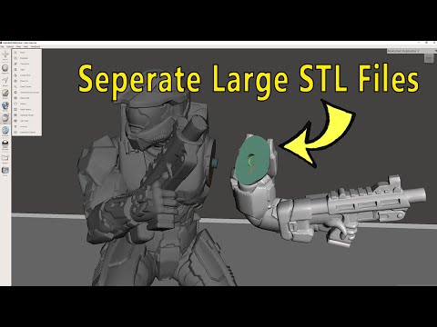 Separate Large STL Files Into Multiple Pieces & Add Locator Pins Using Meshmixer
