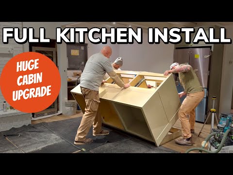 Installing Kitchen Cabinets || How to Build and Install Cabinets