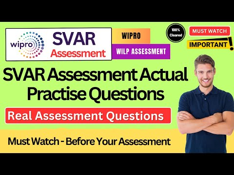 🔥 Wipro WILP SVAR Assessment Questions | Actual Practice Questions, Live Test | Wipro Hiring Drive