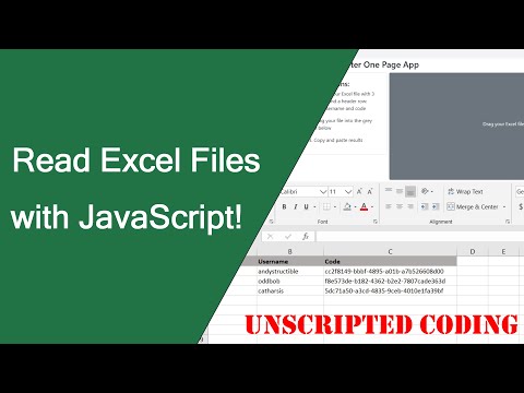 Read Excel Files with JavaScript! | Unscripted Coding