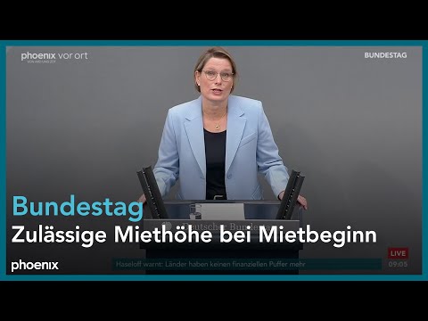Bundestagsdebatte zur zulässigen Miethöhe bei Mietbeginn am 05.06.25