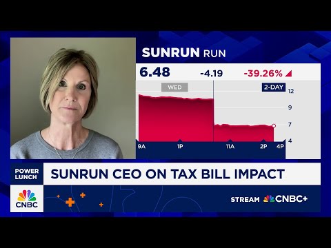 Sunrun CEO lays out impact of ending clean power credits in new tax bill