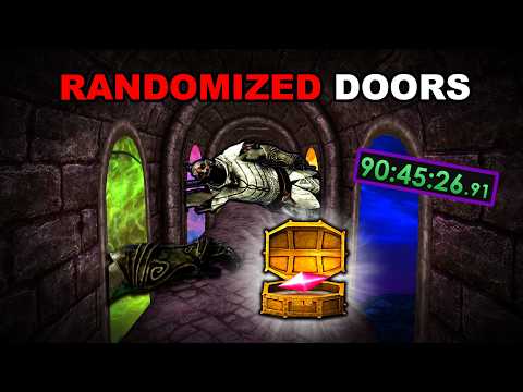 Can you find ALL 24 "Unusual Gems" With RANDOM DOORS? (Skyrim Survival)